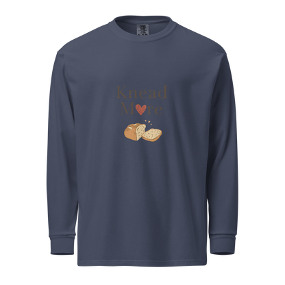 Knead More Love | Garment-dyed heavyweight long-sleeve shirt Navy Apparel > Long Sleeve Shirts ZomaModa