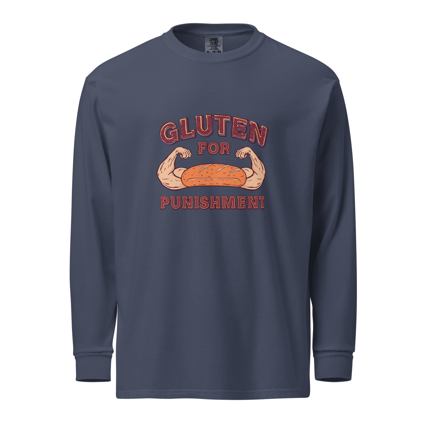 Gluten for Punishment | Garment-dyed heavyweight long-sleeve shirt Navy Apparel > Long Sleeve Shirts ZomaModa