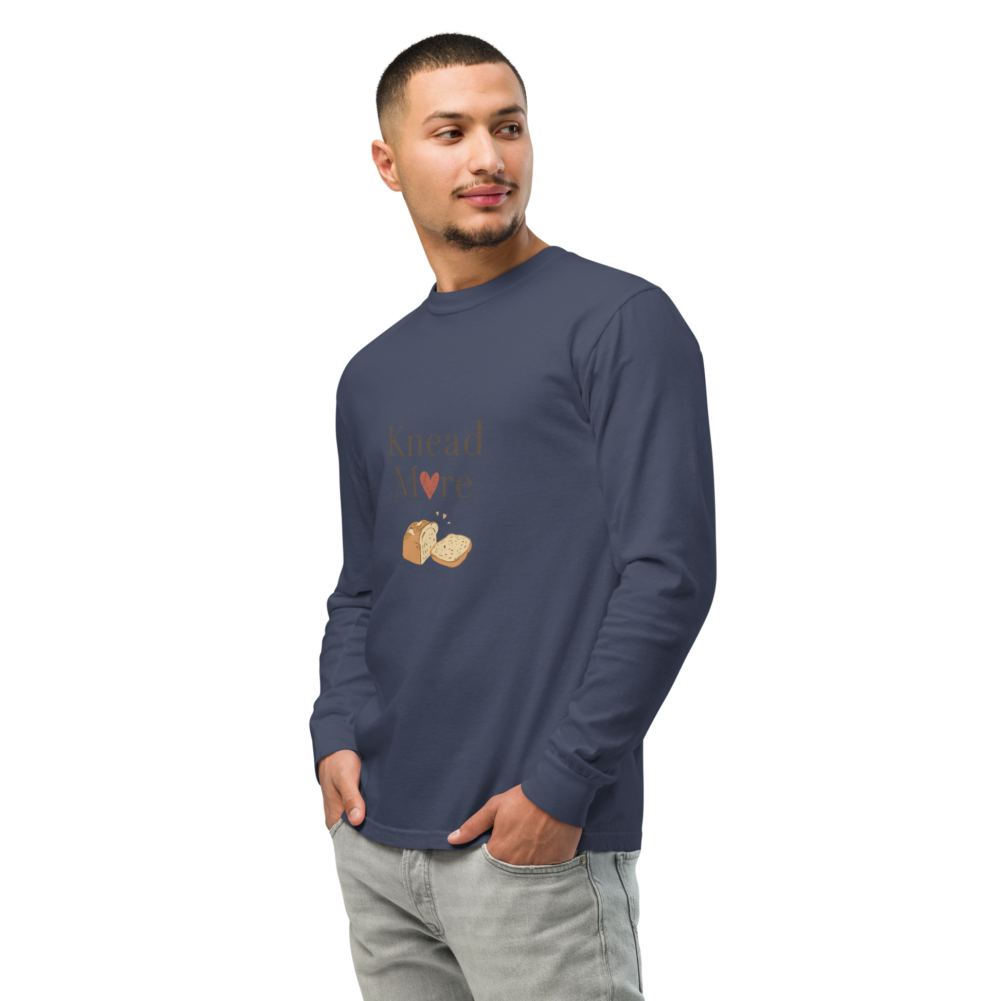 Knead More Love | Garment-dyed heavyweight long-sleeve shirt Apparel > Long Sleeve Shirts ZomaModa
