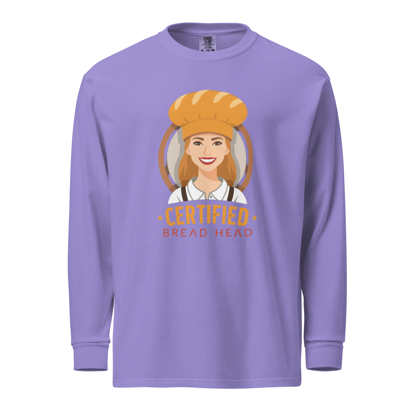 Certified Bread Head | Garment-dyed heavyweight long-sleeve shirt Violet Apparel > Long Sleeve Shirts ZomaModa