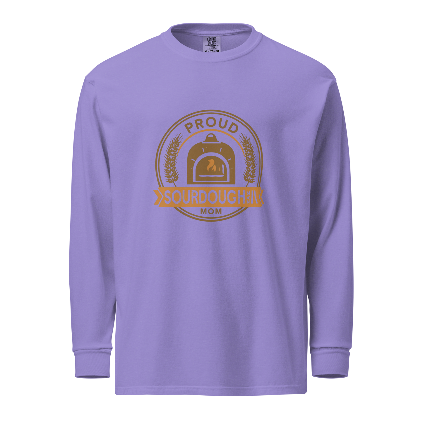 Sourdough Mom | Garment-dyed heavyweight long-sleeve shirt Violet Apparel > Long Sleeve Shirts ZomaModa