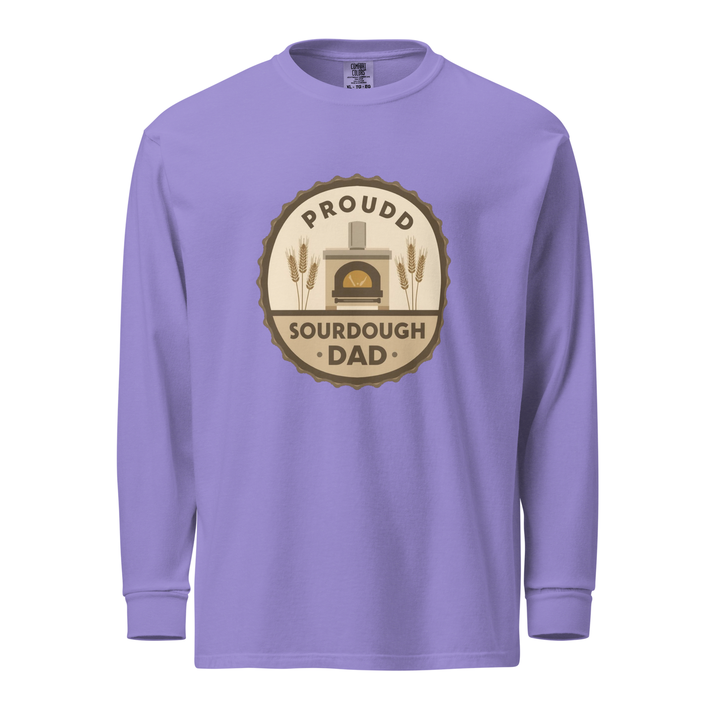 Sourdough Dad | Garment-dyed heavyweight long-sleeve shirt Violet Apparel > Long Sleeve Shirts ZomaModa