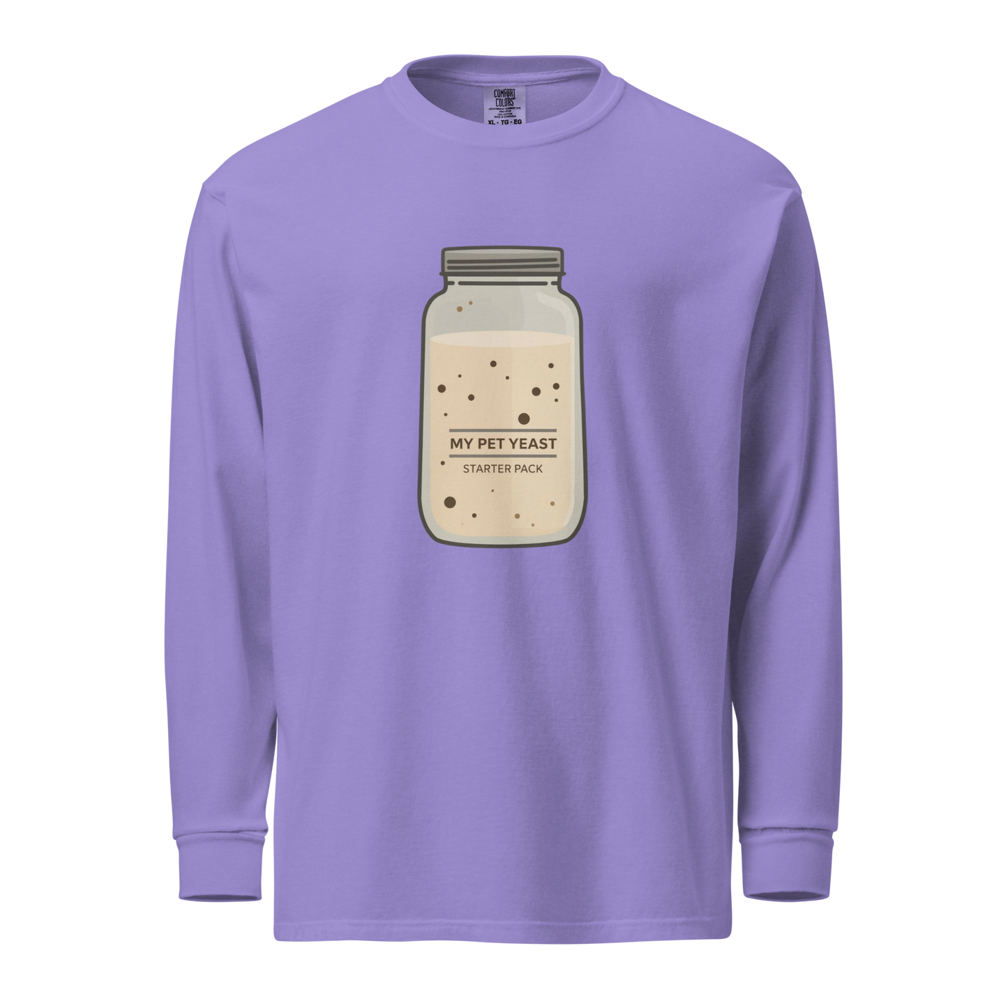 Starter Pack | Garment-dyed heavyweight long-sleeve shirt Violet Apparel > Long Sleeve Shirts ZomaModa