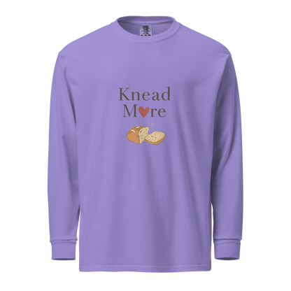 Knead More Love | Garment-dyed heavyweight long-sleeve shirt Violet Apparel > Long Sleeve Shirts ZomaModa