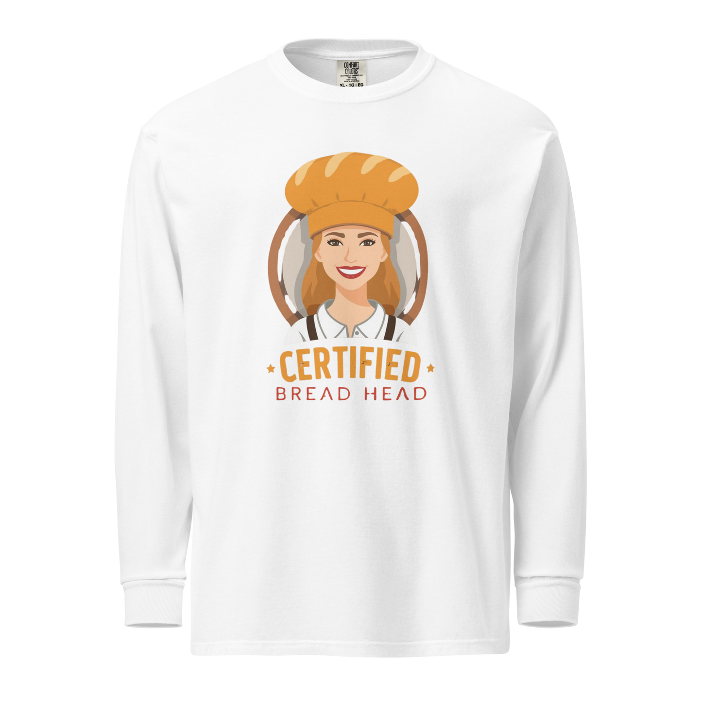 Certified Bread Head | Garment-dyed heavyweight long-sleeve shirt White Apparel > Long Sleeve Shirts ZomaModa