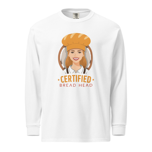 Certified Bread Head | Garment-dyed heavyweight long-sleeve shirt White Apparel > Long Sleeve Shirts ZomaModa
