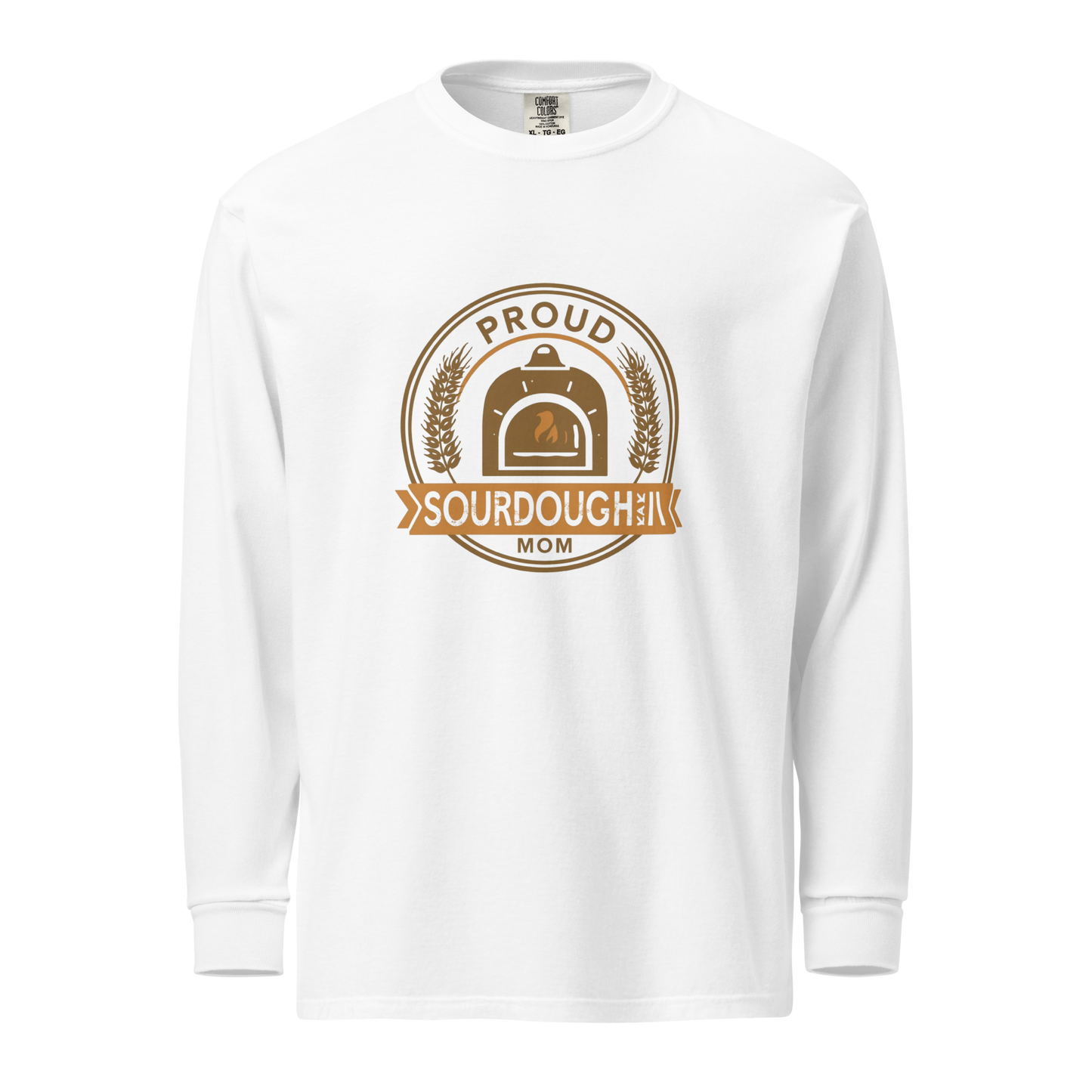 Sourdough Mom | Garment-dyed heavyweight long-sleeve shirt White Apparel > Long Sleeve Shirts ZomaModa