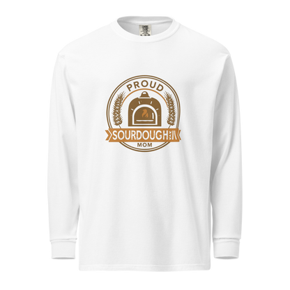 Sourdough Mom | Garment-dyed heavyweight long-sleeve shirt White Apparel > Long Sleeve Shirts ZomaModa