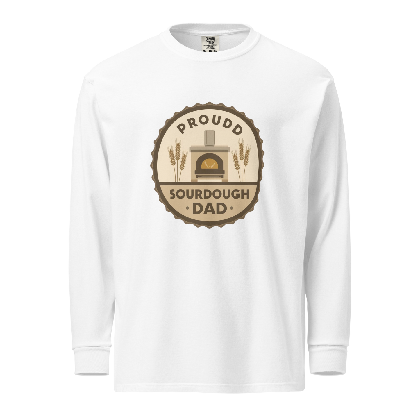 Sourdough Dad | Garment-dyed heavyweight long-sleeve shirt White Apparel > Long Sleeve Shirts ZomaModa