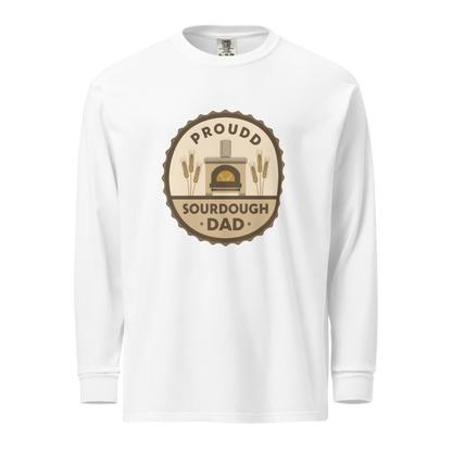 Sourdough Dad | Garment-dyed heavyweight long-sleeve shirt White Apparel > Long Sleeve Shirts ZomaModa