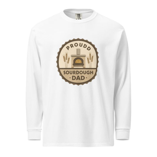 Sourdough Dad | Garment-dyed heavyweight long-sleeve shirt White Apparel > Long Sleeve Shirts ZomaModa