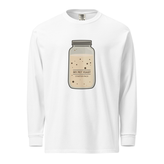Starter Pack | Garment-dyed heavyweight long-sleeve shirt White Apparel > Long Sleeve Shirts ZomaModa