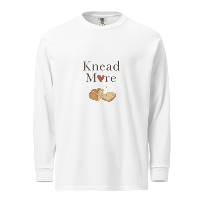 Knead More Love | Garment-dyed heavyweight long-sleeve shirt White Apparel > Long Sleeve Shirts ZomaModa