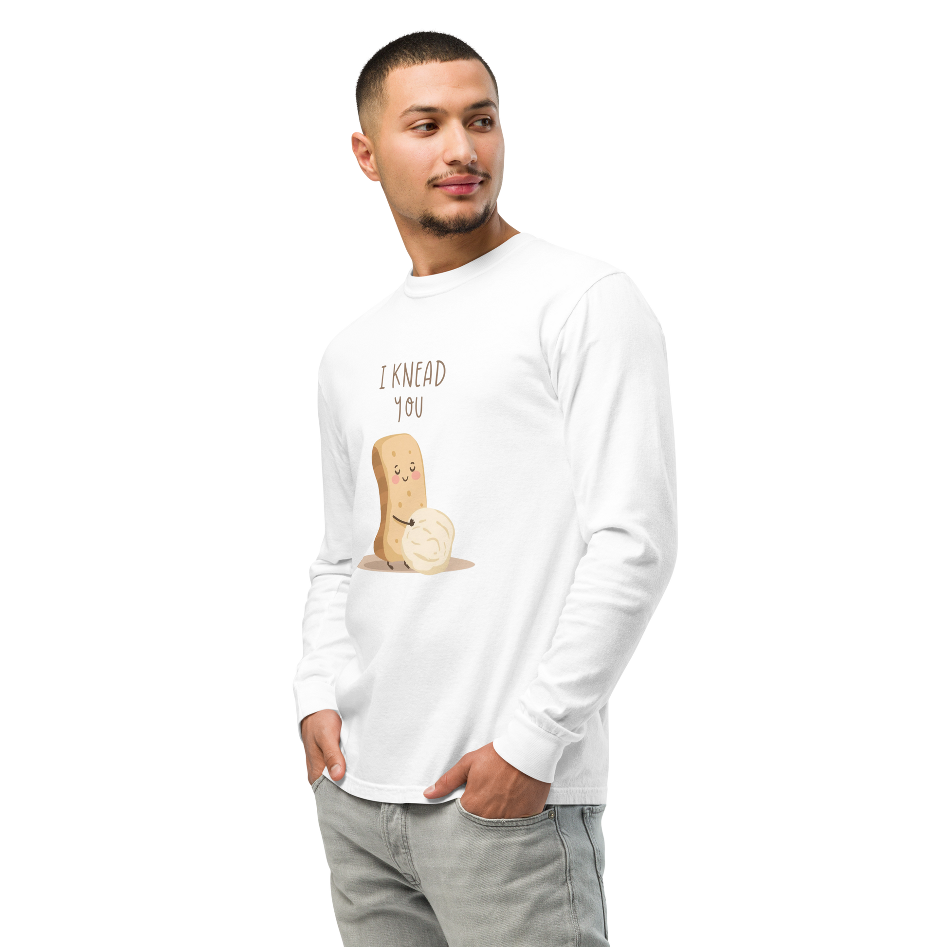 I Knead You | Garment-dyed heavyweight long-sleeve shirt Apparel > Long Sleeve Shirts ZomaModa