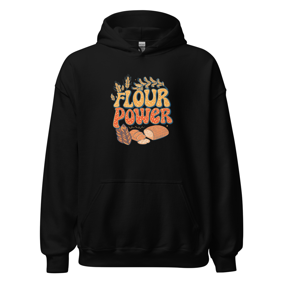 Flour Power | Unisex Hoodie Black Apparel > Hoodies & Sweatshirts ZomaModa