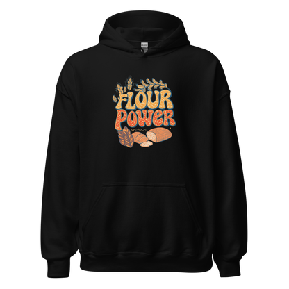 Flour Power | Unisex Hoodie Black Apparel > Hoodies & Sweatshirts ZomaModa