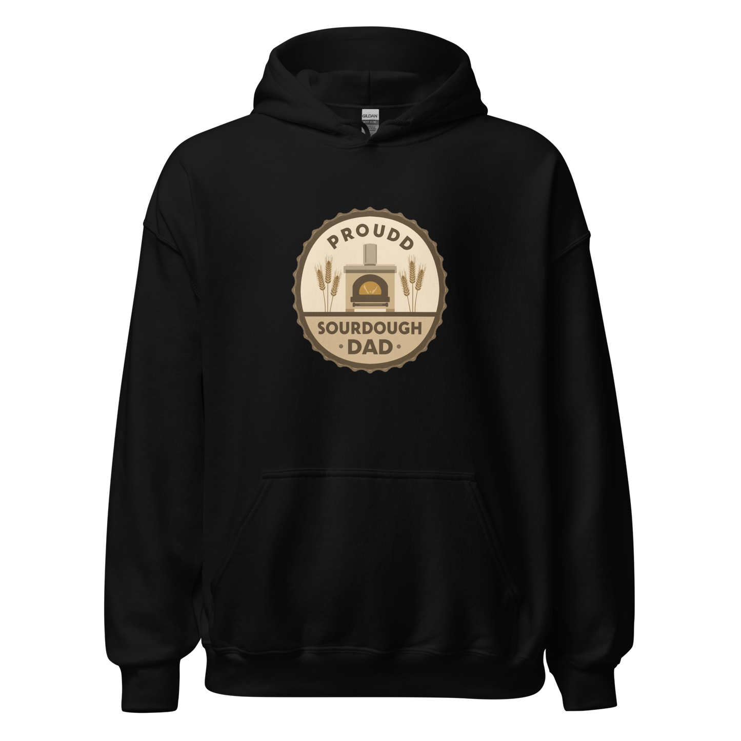 Sourdough Dad | Unisex Hoodie Black Apparel > Hoodies & Sweatshirts ZomaModa
