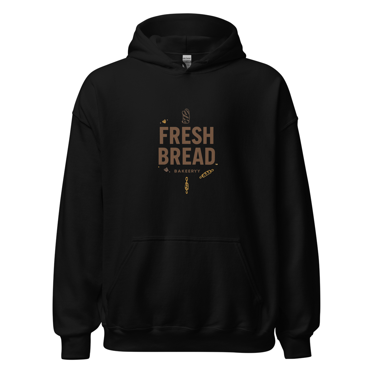 Eat Sleep Bake Repeat | Unisex Hoodie Black Apparel > Hoodies & Sweatshirts ZomaModa