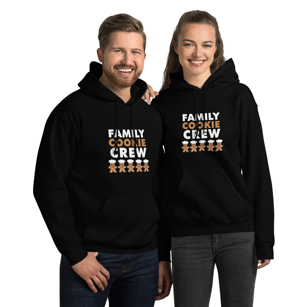 Family Cookie Crew V1 | Unisex Hoodie Black Apparel > Hoodies & Sweatshirts ZomaModa