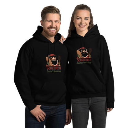 Sourdough Santa V4 | Unisex Hoodie Black Apparel > Hoodies & Sweatshirts ZomaModa
