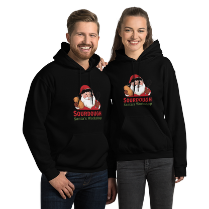 Sourdough Santa V3 | Unisex Hoodie Black Apparel > Hoodies & Sweatshirts ZomaModa