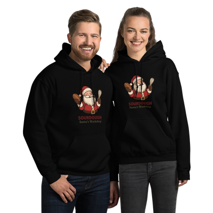 Sourdough Santa V2 | Unisex Hoodie Black Apparel > Hoodies & Sweatshirts ZomaModa
