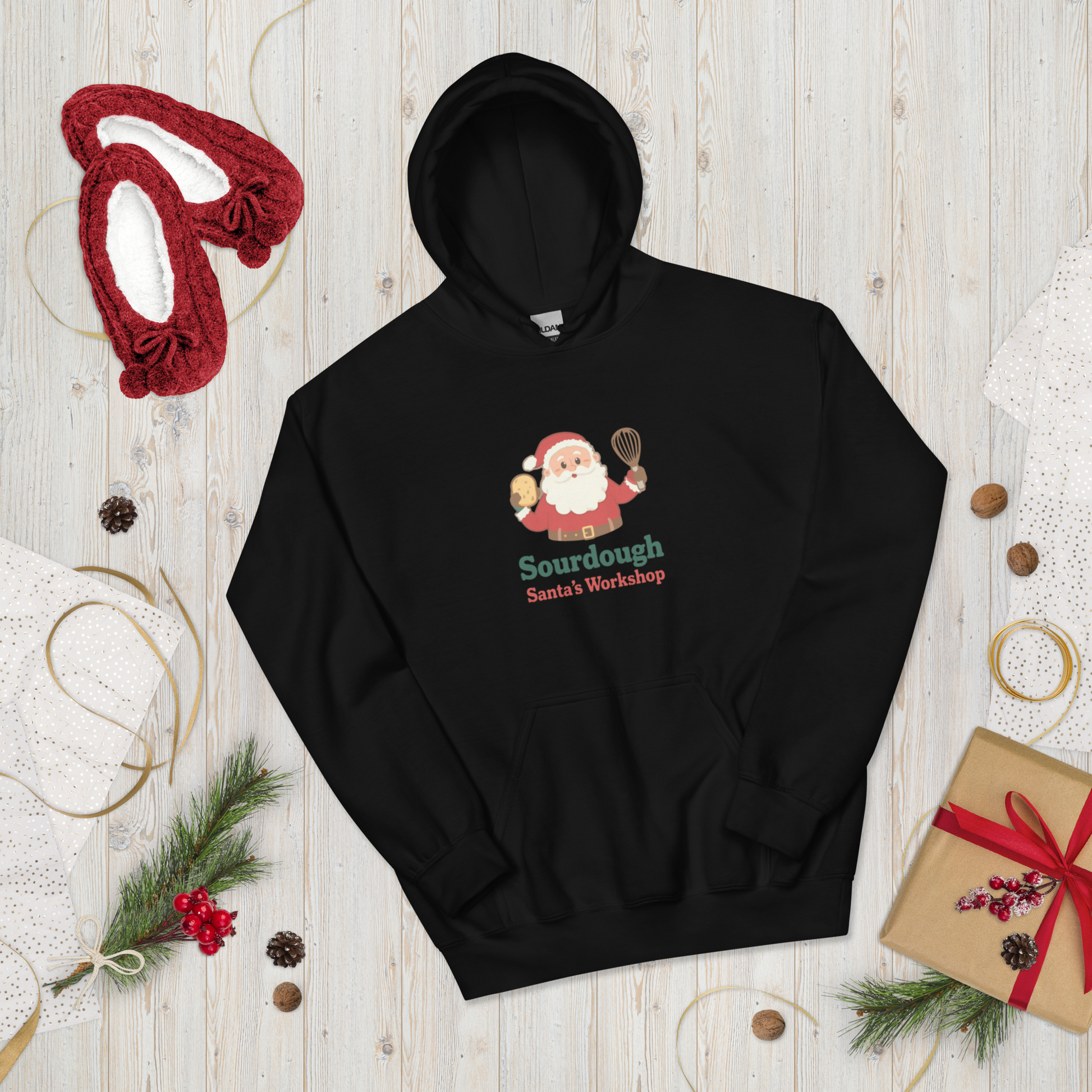 Sourdough Santa V1 | Unisex Hoodie Apparel > Hoodies & Sweatshirts ZomaModa