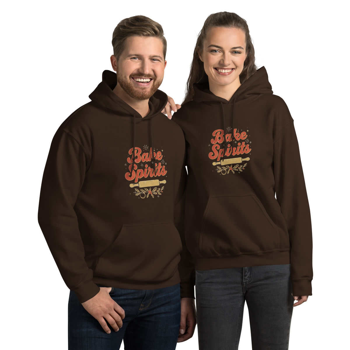 Bake Spirits Bright | Unisex Hoodie Dark Chocolate Apparel > Hoodies & Sweatshirts ZomaModa