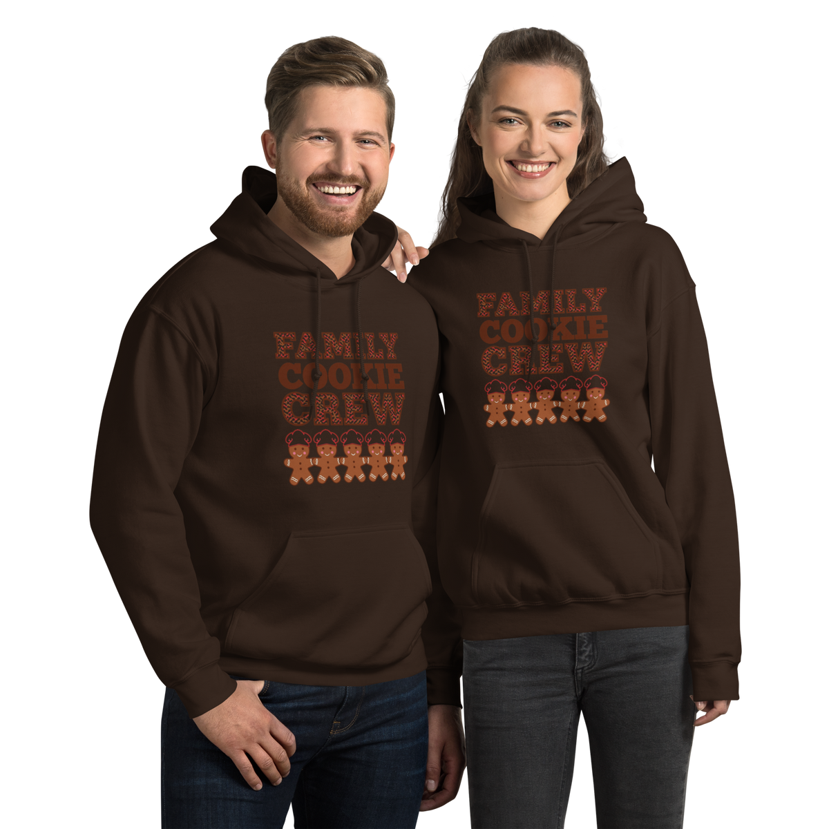 Family Cookie Crew V2 | Unisex Hoodie Dark Chocolate Apparel > Hoodies & Sweatshirts ZomaModa