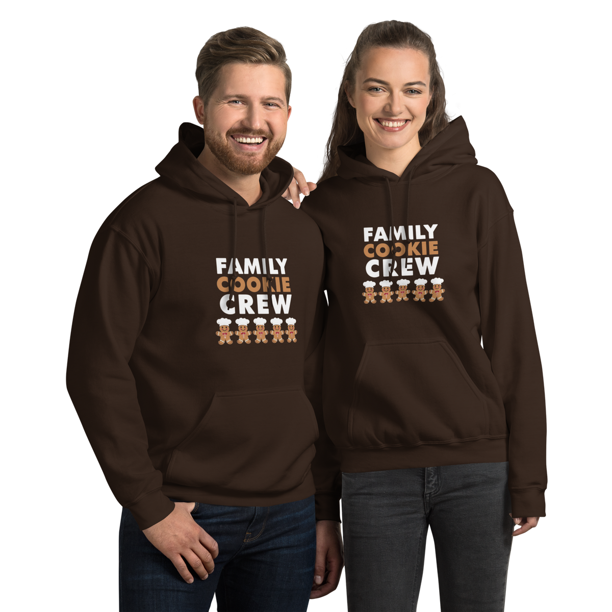 Family Cookie Crew V1 | Unisex Hoodie Dark Chocolate Apparel > Hoodies & Sweatshirts ZomaModa