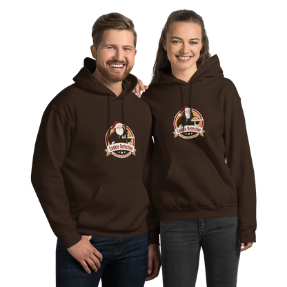 Cookie Detective – Santa’s Secret Baker V4 | Unisex Hoodie Dark Chocolate Apparel > Hoodies & Sweatshirts ZomaModa
