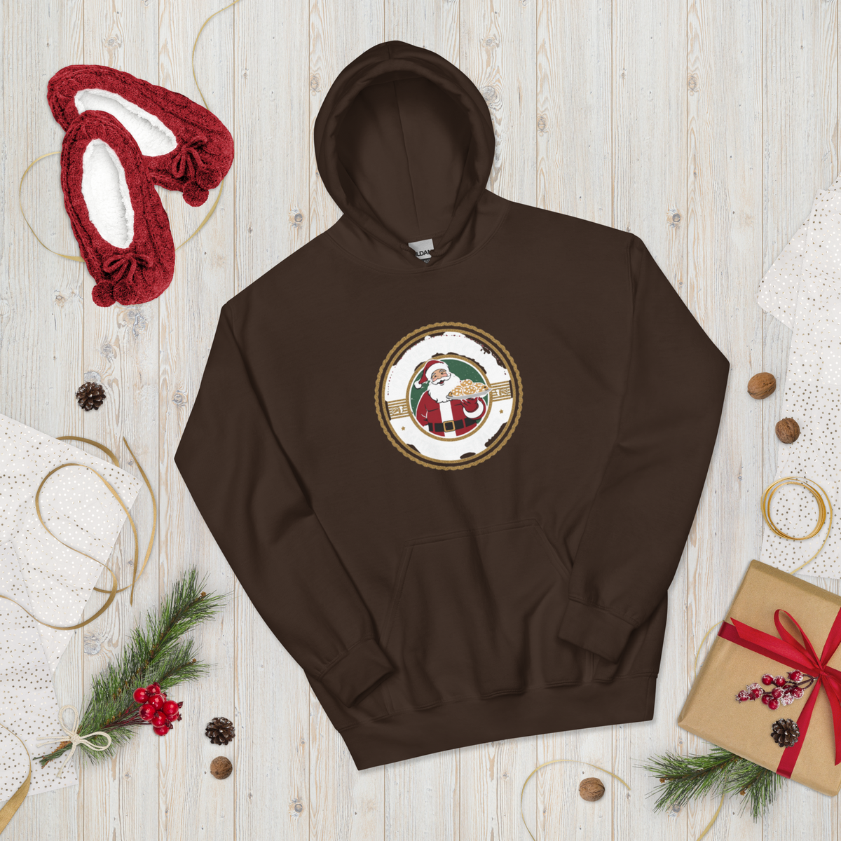 Cookie Detective – Santa’s Secret Baker V3 | Unisex Hoodie Apparel > Hoodies & Sweatshirts ZomaModa