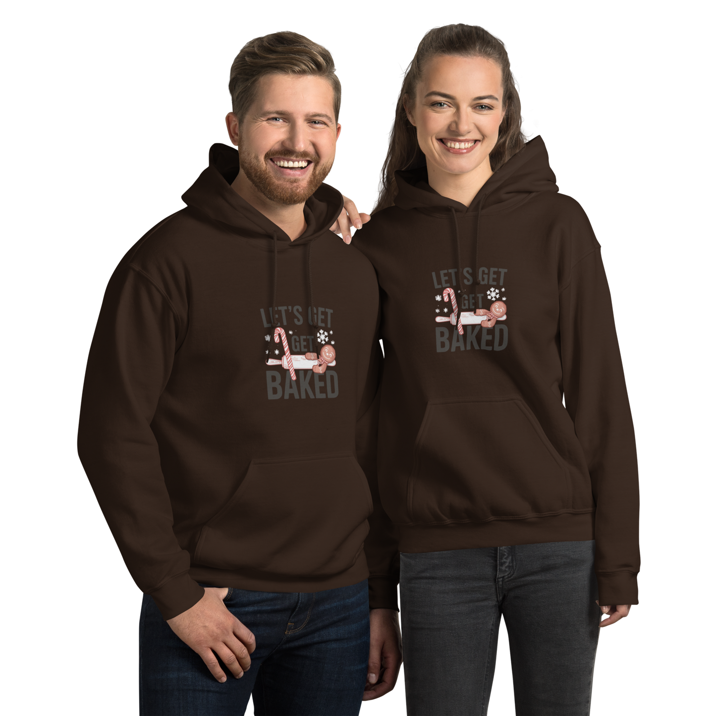 Let’s Get Baked V2 | Unisex Hoodie Dark Chocolate Apparel > Hoodies & Sweatshirts ZomaModa