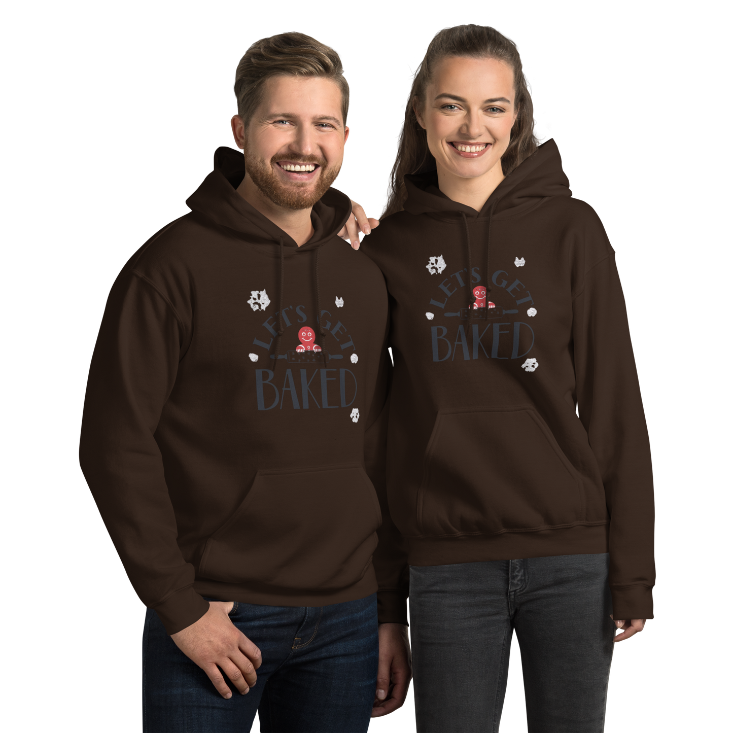 Let’s Get Baked V1 | Unisex Hoodie Dark Chocolate Apparel > Hoodies & Sweatshirts ZomaModa