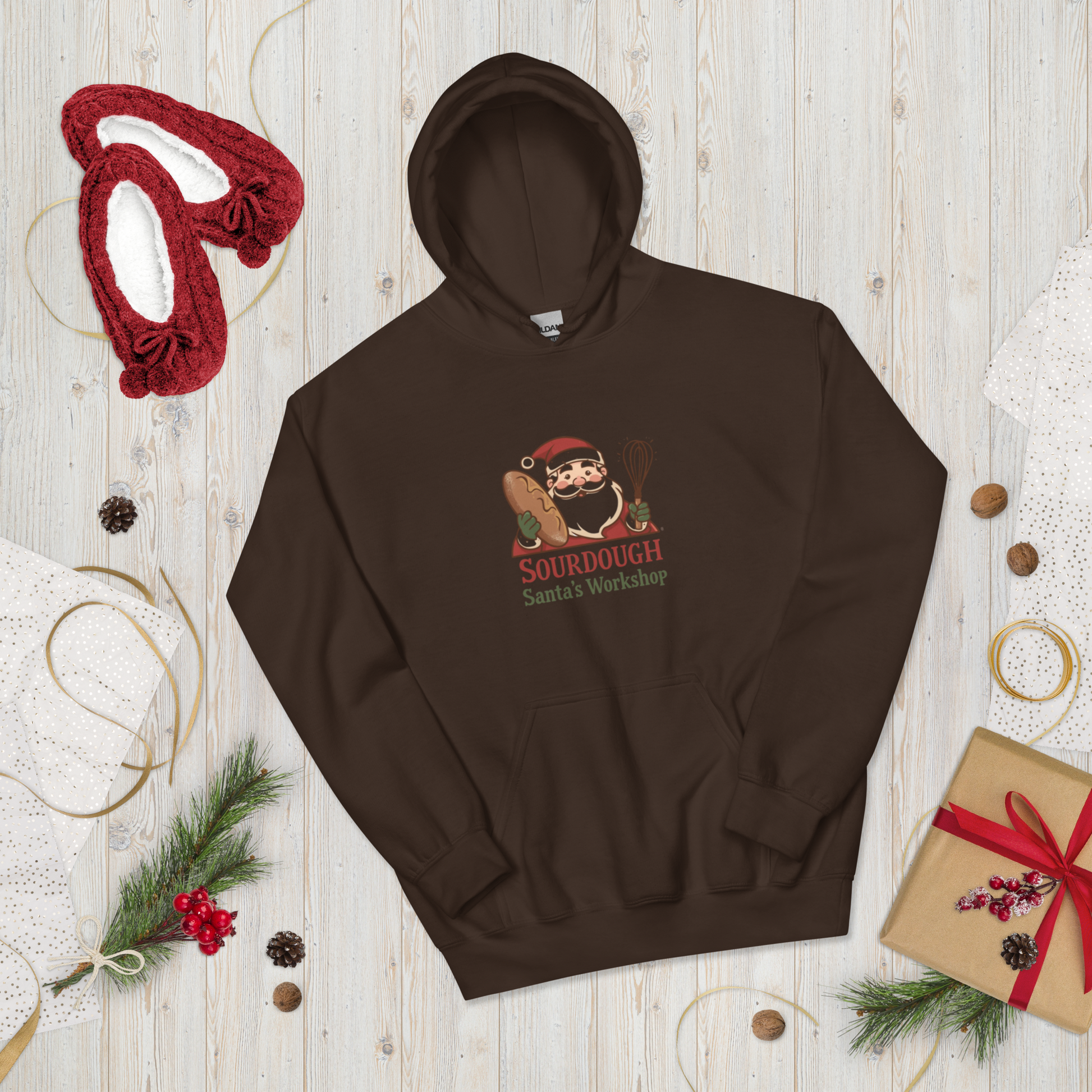 Sourdough Santa V4 | Unisex Hoodie Apparel > Hoodies & Sweatshirts ZomaModa