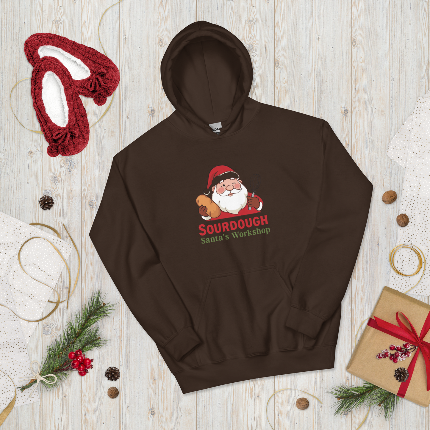 Sourdough Santa V3 | Unisex Hoodie Apparel > Hoodies & Sweatshirts ZomaModa