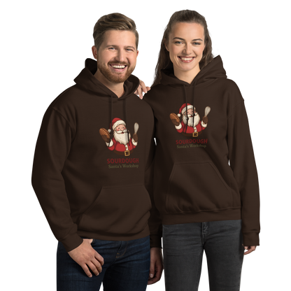 Sourdough Santa V2 | Unisex Hoodie Dark Chocolate Apparel > Hoodies & Sweatshirts ZomaModa
