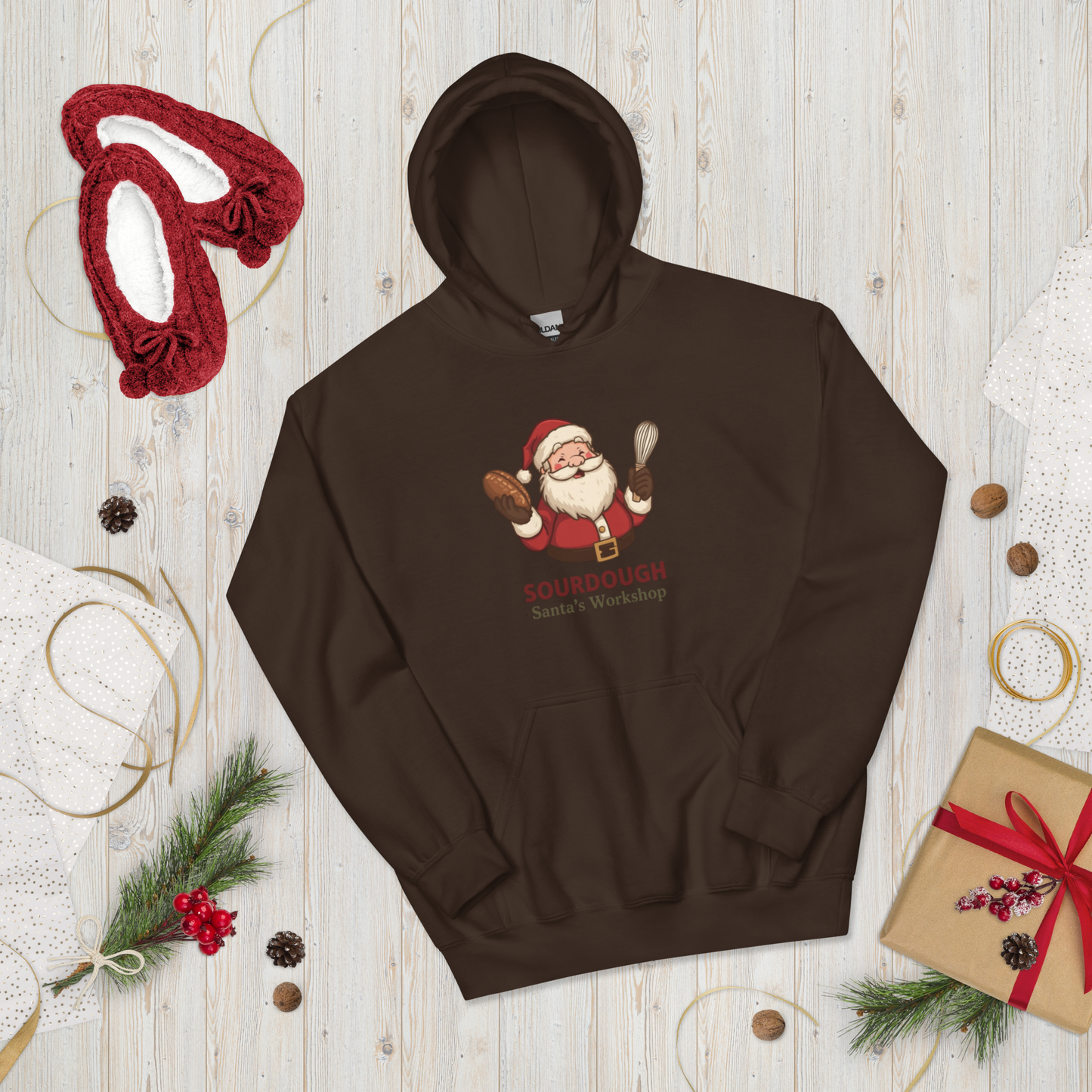 Sourdough Santa V2 | Unisex Hoodie Apparel > Hoodies & Sweatshirts ZomaModa