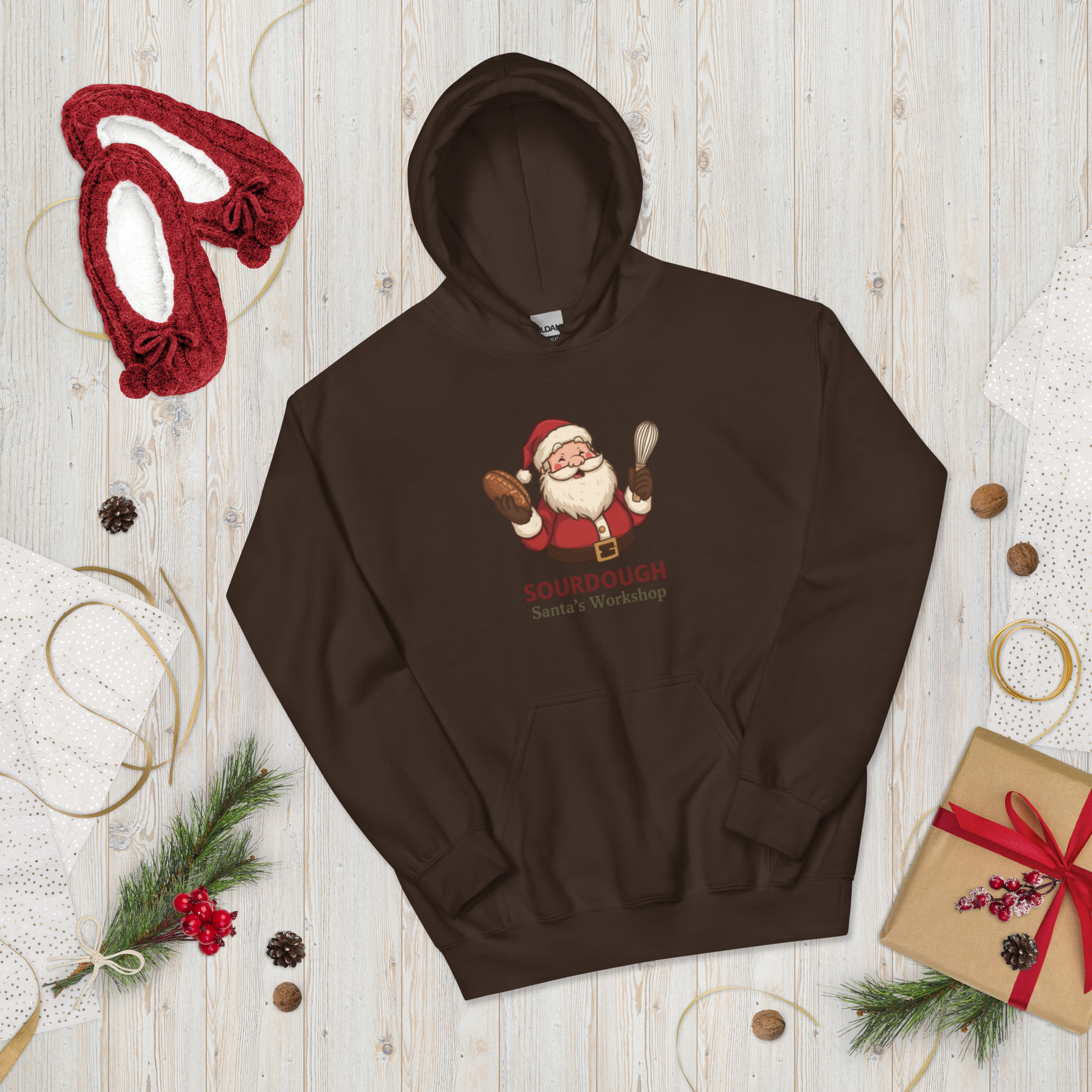 Sourdough Santa V2 | Unisex Hoodie Apparel > Hoodies & Sweatshirts ZomaModa