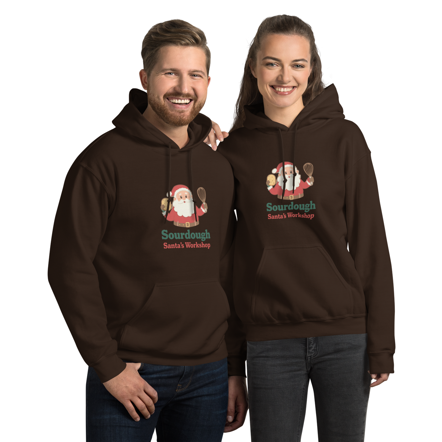 Sourdough Santa V1 | Unisex Hoodie Dark Chocolate Apparel > Hoodies & Sweatshirts ZomaModa
