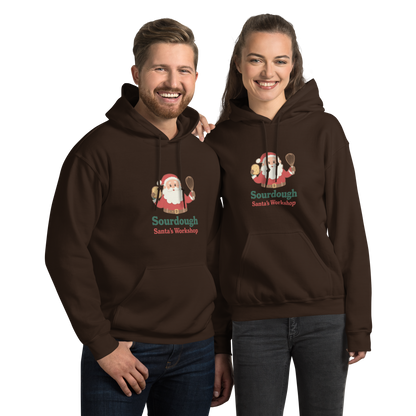 Sourdough Santa V1 | Unisex Hoodie Dark Chocolate Apparel > Hoodies & Sweatshirts ZomaModa