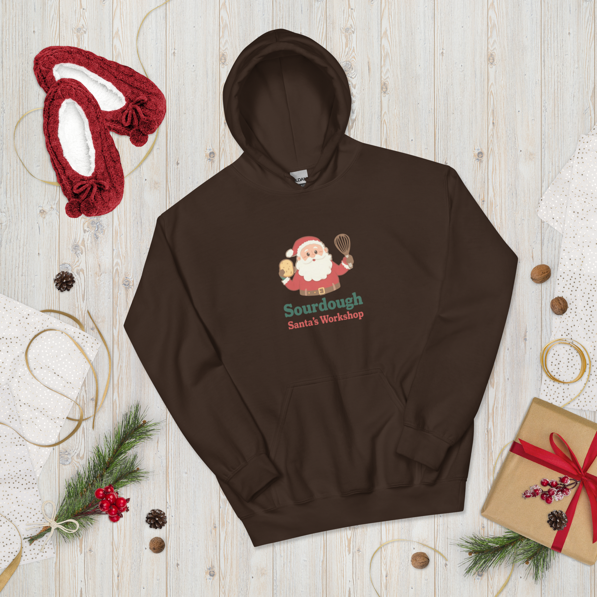 Sourdough Santa V1 | Unisex Hoodie Apparel > Hoodies & Sweatshirts ZomaModa