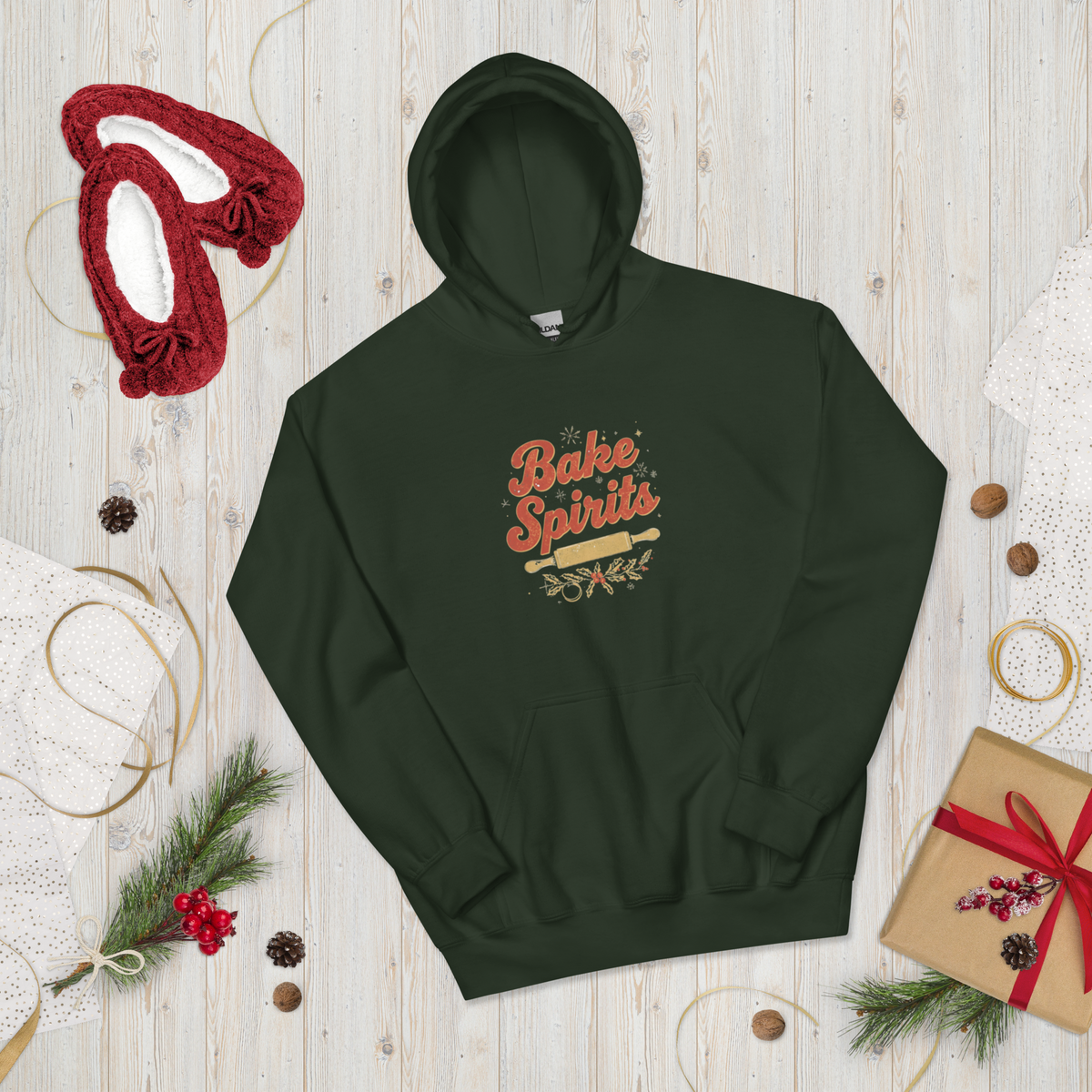Bake Spirits Bright | Unisex Hoodie Apparel > Hoodies & Sweatshirts ZomaModa