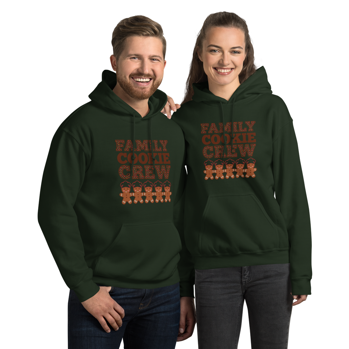 Family Cookie Crew V2 | Unisex Hoodie Forest Green Apparel > Hoodies & Sweatshirts ZomaModa