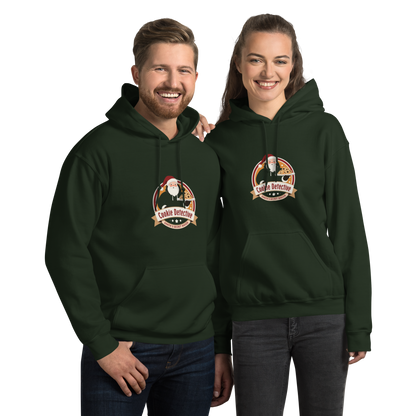 Cookie Detective – Santa’s Secret Baker V4 | Unisex Hoodie Forest Green Apparel > Hoodies & Sweatshirts ZomaModa