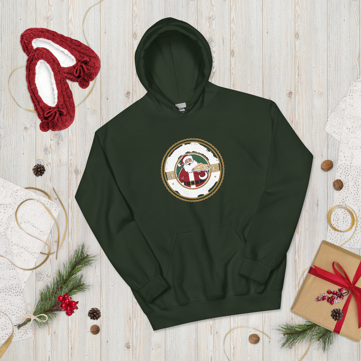 Cookie Detective – Santa’s Secret Baker V3 | Unisex Hoodie Apparel > Hoodies & Sweatshirts ZomaModa
