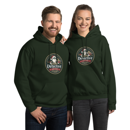 Cookie Detective – Santa’s Secret Baker V2 | Unisex Hoodie Forest Green Apparel > Hoodies & Sweatshirts ZomaModa