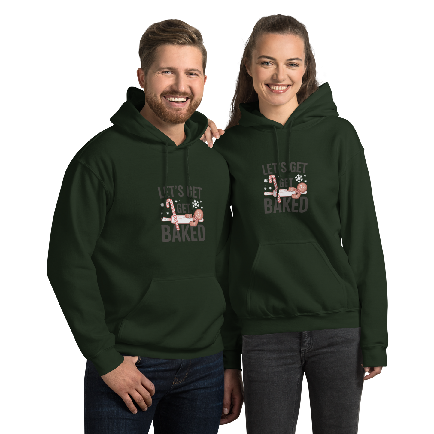 Let’s Get Baked V2 | Unisex Hoodie Forest Green Apparel > Hoodies & Sweatshirts ZomaModa
