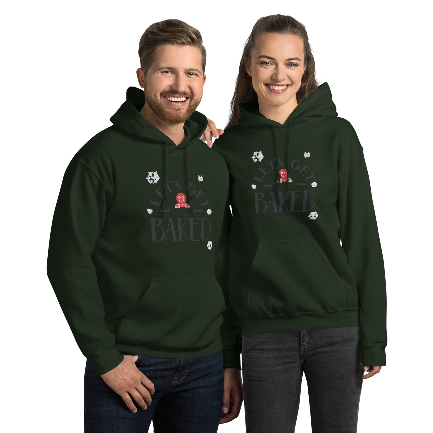 Let’s Get Baked V1 | Unisex Hoodie Forest Green Apparel > Hoodies & Sweatshirts ZomaModa