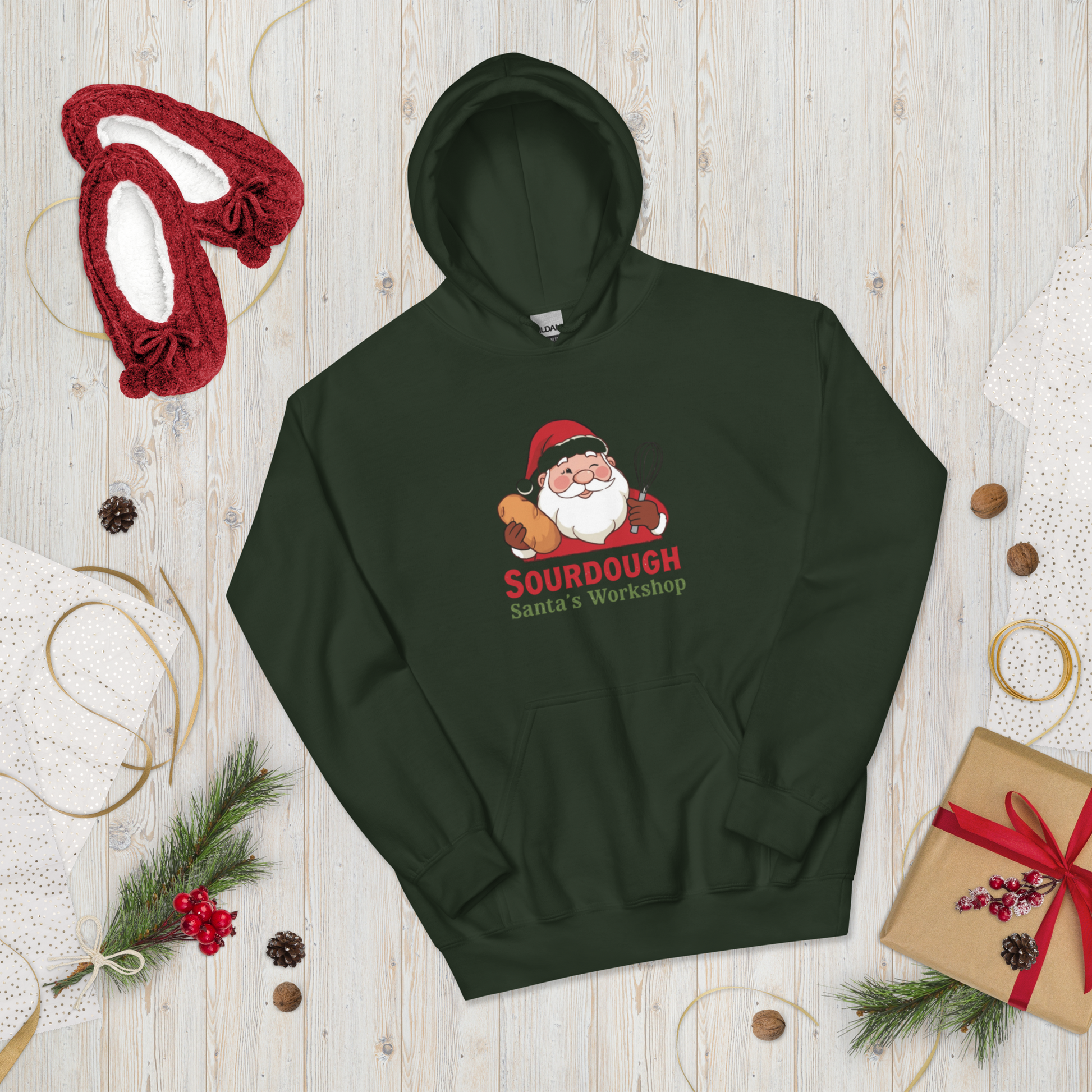 Sourdough Santa V3 | Unisex Hoodie Apparel > Hoodies & Sweatshirts ZomaModa